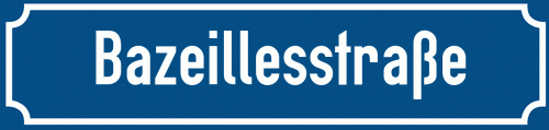 Straßenschild Bazeillesstraße