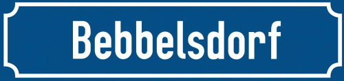 Straßenschild Bebbelsdorf