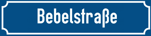 Straßenschild Bebelstraße