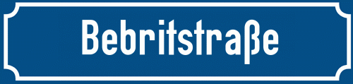 Straßenschild Bebritstraße
