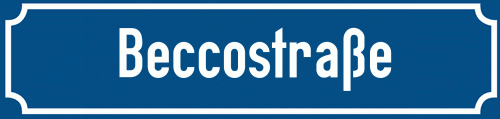 Straßenschild Beccostraße