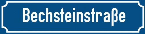 Straßenschild Bechsteinstraße