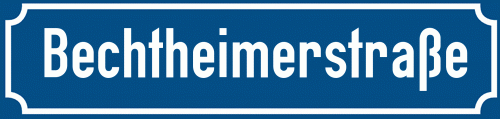 Straßenschild Bechtheimerstraße zum kostenlosen Download