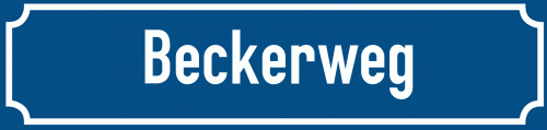 Straßenschild Beckerweg