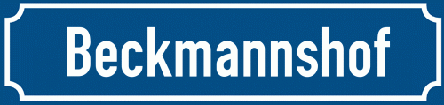 Straßenschild Beckmannshof