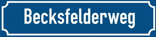 Straßenschild Becksfelderweg