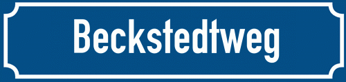Straßenschild Beckstedtweg