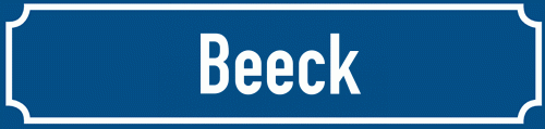 Straßenschild Beeck
