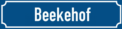 Straßenschild Beekehof zum kostenlosen Download