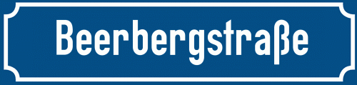Straßenschild Beerbergstraße