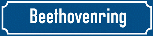 Straßenschild Beethovenring zum kostenlosen Download