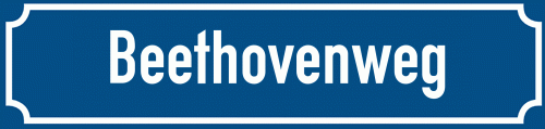 Straßenschild Beethovenweg zum kostenlosen Download
