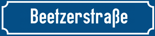 Straßenschild Beetzerstraße