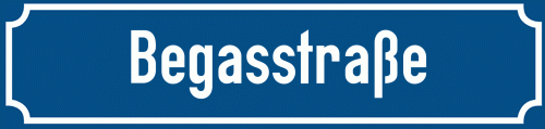 Straßenschild Begasstraße zum kostenlosen Download