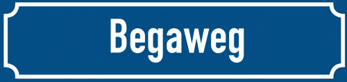 Straßenschild Begaweg