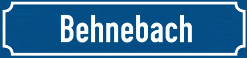 Straßenschild Behnebach