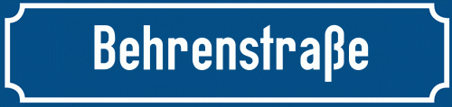 Straßenschild Behrenstraße