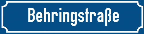 Straßenschild Behringstraße zum kostenlosen Download