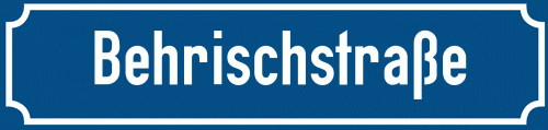 Straßenschild Behrischstraße