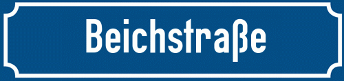 Straßenschild Beichstraße zum kostenlosen Download