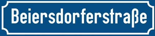 Straßenschild Beiersdorferstraße