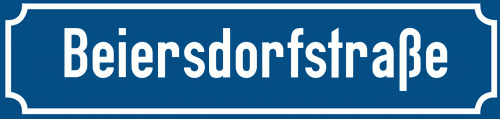 Straßenschild Beiersdorfstraße