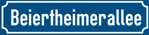 Straßenschild Beiertheimerallee