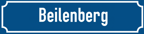 Straßenschild Beilenberg
