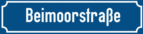 Straßenschild Beimoorstraße