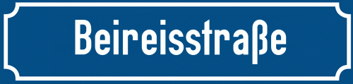 Straßenschild Beireisstraße