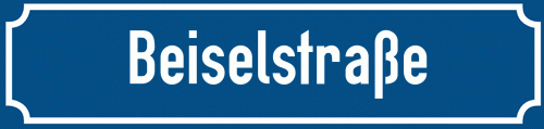 Straßenschild Beiselstraße