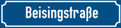 Straßenschild Beisingstraße