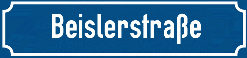 Straßenschild Beislerstraße