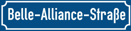 Straßenschild Belle-Alliance-Straße