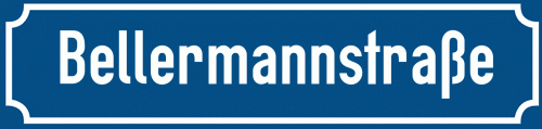 Straßenschild Bellermannstraße