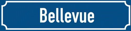 Straßenschild Bellevue