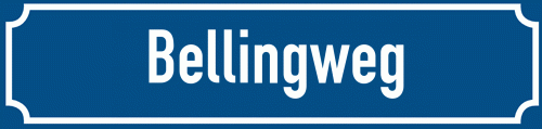 Straßenschild Bellingweg