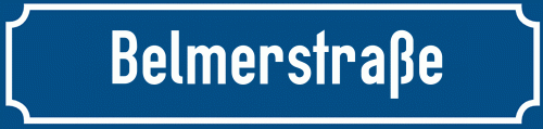 Straßenschild Belmerstraße