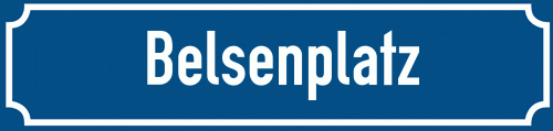 Straßenschild Belsenplatz