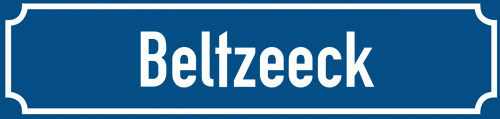 Straßenschild Beltzeeck