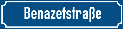 Straßenschild Benazetstraße