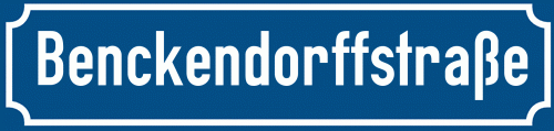 Straßenschild Benckendorffstraße