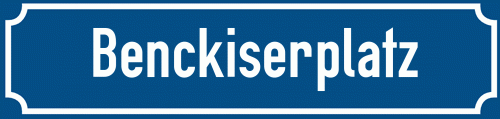 Straßenschild Benckiserplatz