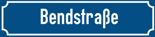 Straßenschild Bendstraße
