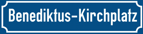 Straßenschild Benediktus-Kirchplatz