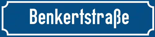Straßenschild Benkertstraße zum kostenlosen Download