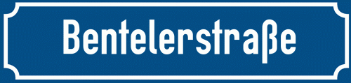 Straßenschild Bentelerstraße