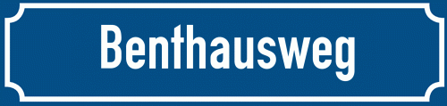 Straßenschild Benthausweg