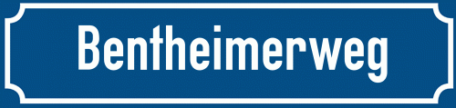 Straßenschild Bentheimerweg