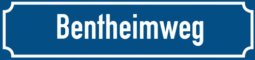 Straßenschild Bentheimweg